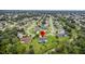 Wide aerial view of the property and surrounding area at 636 Koala Ct, Poinciana, FL 34759