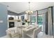 Modern kitchen with white cabinets and black appliances at 636 Koala Ct, Poinciana, FL 34759