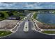 Aerial view of the community entrance and surrounding homes at 2645 Bittern Bnd, Saint Cloud, FL 34771