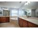 Double vanity bathroom with soaking tub and walk-in shower at 1301 Kintla Rd, Apopka, FL 32712
