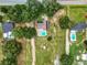Aerial view of multiple homes with pools and large yards at 2405 Boy Scout Rd, Apopka, FL 32703