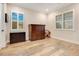 Home office with hardwood floors and built in cabinetry at 4118 Isle Vista Ave, Belle Isle, FL 32812