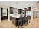 Modern kitchen with dark cabinetry and a spacious island at 4118 Isle Vista Ave, Belle Isle, FL 32812