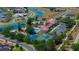 Aerial view of community amenities including pool and tennis courts at 197 Valencia Ridge Dr, Auburndale, FL 33823