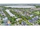 Aerial view of neighborhood and lake at 2923 Ridley Ave, Orlando, FL 32814