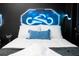 Twin-size bed with a light-up headboard and a themed accent pillow at 4458 Kaipo Rd, Davenport, FL 33897