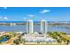 Aerial view of two condo towers and surrounding area at 241 Riverside Dr # 1901, Daytona Beach, FL 32117