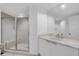 Clean bathroom with shower and built-in bench at 241 Riverside Dr # 1901, Daytona Beach, FL 32117