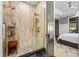 Spa-like bathroom with a large walk-in shower and gold fixtures at 1451 Lyndale Blvd, Winter Park, FL 32789