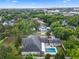High-angle view of home, pool, and surrounding neighborhood at 1451 Lyndale Blvd, Winter Park, FL 32789