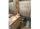 Bathroom with a vanity, toilet, and shower/tub combo at 3416 Unity Tree Dr, Edgewater, FL 32141