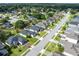 Aerial view of a residential neighborhood with houses and well-maintained landscaping at 4814 Terra Sole Pl, St Cloud, FL 34771