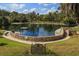 Community pool with stone coping and a diving platform at 201 Weeping Elm Ln, Longwood, FL 32779