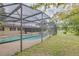 Screened-in pool area with a spacious backyard at 1522 Gainesville Dr, Deltona, FL 32725