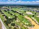 Aerial view of a lush golf course and surrounding landscape at 7770 Sandy Ridge Dr # 208, Reunion, FL 34747