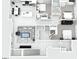 First floor plan showcasing open living space and two bedrooms at 7770 Sandy Ridge Dr # 208, Reunion, FL 34747