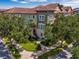 Aerial view of a beautiful townhouse community at 801 Lobelia Dr, Lake Mary, FL 32746