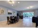 Open dining area with a view of the backyard at 8804 Macapa Dr, Kissimmee, FL 34747