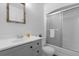 Bathroom with grey vanity, toilet and shower/tub at 354 Park Dr, Deland, FL 32724