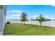 Fenced backyard with grassy lawn, providing a private outdoor space at 2716 Fieldbrooke Way, Edgewater, FL 32141