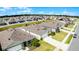 Aerial view of a residential neighborhood with solar panels at 2716 Fieldbrooke Way, Edgewater, FL 32141
