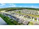 Aerial view of a residential neighborhood showing the location of the property at 2716 Fieldbrooke Way, Edgewater, FL 32141