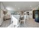 Modern kitchen with white cabinets and an island at 1475 Haines Dr, Winter Haven, FL 33881