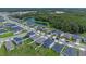 Aerial view showing a cul-de-sac of new construction homes at 2864 Sanctuary Dr, Clermont, FL 34714