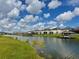 Waterfront community view with homes and docks at 5013 Center Ct, St Cloud, FL 34772