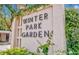 Community entrance sign for Winter Park Garden at 700 Melrose Ave J 1 Ave # J1, Winter Park, FL 32789