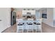 White kitchen cabinets, granite countertops, and stainless steel appliances at 2892 Waterlily Way, Poinciana, FL 34759