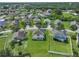 Aerial view of a residential neighborhood with houses and roads at 2839 Boating Blvd, Kissimmee, FL 34746