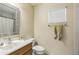 Bathroom with a vanity, toilet, and shower at 3090 Tioga Ter, Deltona, FL 32738