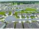Aerial view of residential neighborhood with cul-de-sac at 821 Sun Burst Rd, Winter Haven, FL 33880
