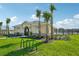 Community building with landscaping and bike rack at 3579 Dahlia Dr, Lake Hamilton, FL 33851