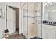 Bathroom with a large glass shower and granite countertop at 2907 Sunset Lakes Blvd, Kissimmee, FL 34747
