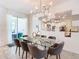 Modern dining area with glass-top table and stylish decor at 8976 Amelia Downs Trl, Kissimmee, FL 34747