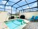 Private screened pool with patio and lounge chairs. Perfect for relaxation! at 8976 Amelia Downs Trl, Kissimmee, FL 34747