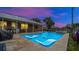 Stunning pool view at sunset, complete with patio at 2727 N Juliet Dr, Deltona, FL 32738