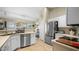 Modern kitchen with stainless steel appliances and an island at 2727 N Juliet Dr, Deltona, FL 32738