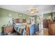 Primary bedroom with ensuite access and a wooden bed frame at 2727 N Juliet Dr, Deltona, FL 32738