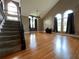 Spacious living room with hardwood floors and vaulted ceilings at 14534 Potanow Trl, Orlando, FL 32837