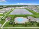 Community pool with playground and surrounding homes at 2222 Elmsford Pt, Sanford, FL 32771
