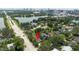 Property location shown with a lake and city skyline in the background at 1124 Munster St, Orlando, FL 32803