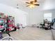 Playroom featuring built-in shelving and a dedicated workspace at 1092 Providence Blvd, Deltona, FL 32725