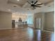 Open concept kitchen with island and stainless steel appliances at 1420 Lake Harney Rd, Geneva, FL 32732