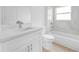Bathroom with single vanity and bathtub at 7883 Sw 138Th Street Rd, Ocala, FL 34473