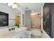 Bathroom with a bathtub, shower, and modern vanity at 5257 Foothills Preserve Loop, Mount Dora, FL 32757