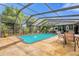 Inviting screened pool with patio and outdoor dining area at 132 N Hastings St, Orlando, FL 32835