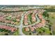 Aerial view of a beautiful neighborhood with numerous houses at 1890 Altavista Cir, Lakeland, FL 33810